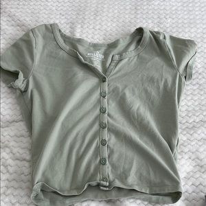 Hollister Sage Green Crop Top